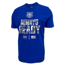 Load image into Gallery viewer, Coast Guard Under Armour Always Ready Camo Cotton T-Shirt (Royal)