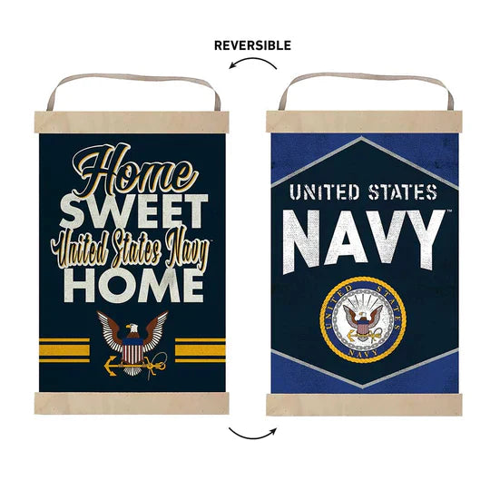 Navy Home Sweet Home Reversible Banner*
