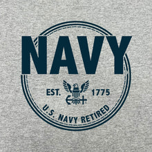 Load image into Gallery viewer, Navy Retired USA Made T-Shirt
