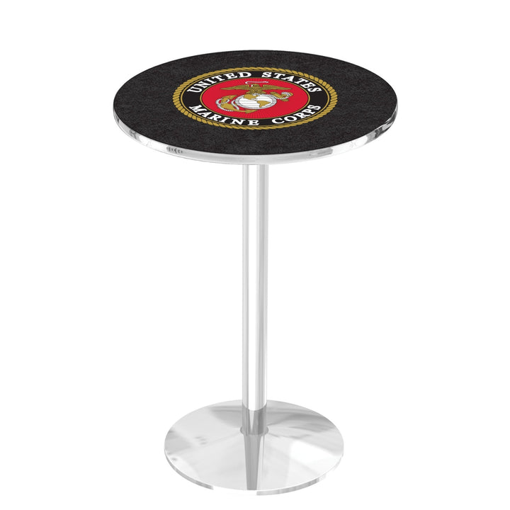 Marines EGA Pub Table with Round Base*