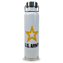 Load image into Gallery viewer, Army Star Stainless 22 oz Water Bottle (White)