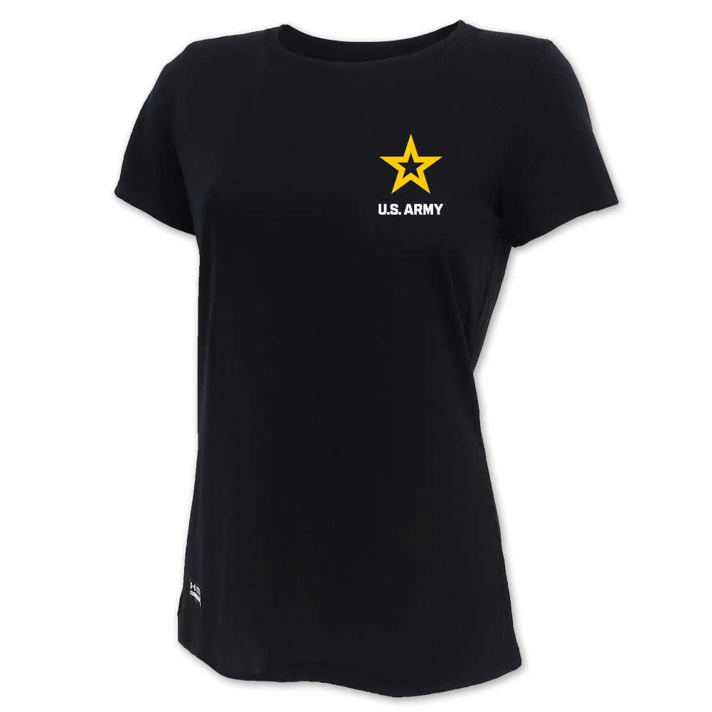 Army Star Ladies Under Armour Tac Tech T-Shirt (Black)