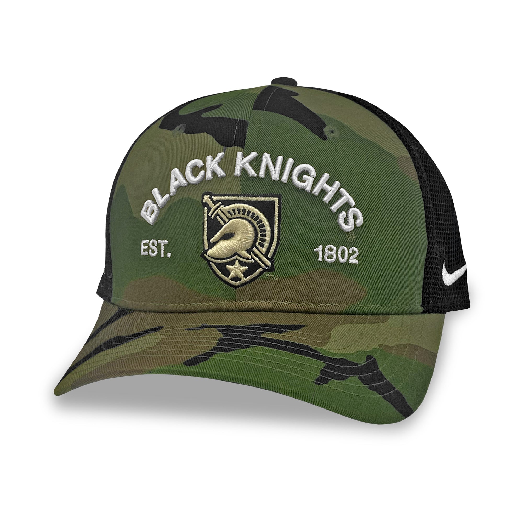 Nike Army Military Woodland Camo Rise Trucker Hat - Armed Forces Gear