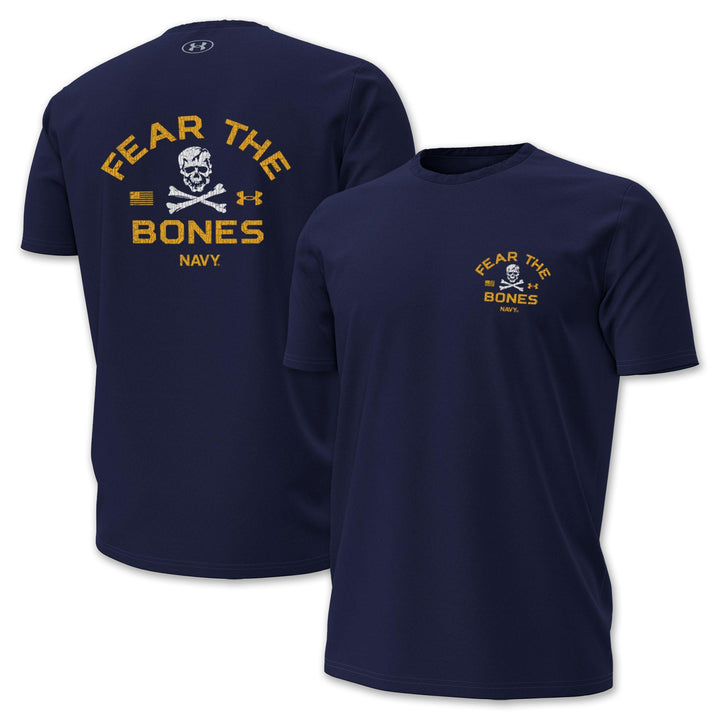 Navy Under Armour 2-Sided Fear the Bones T-Shirt (Navy)