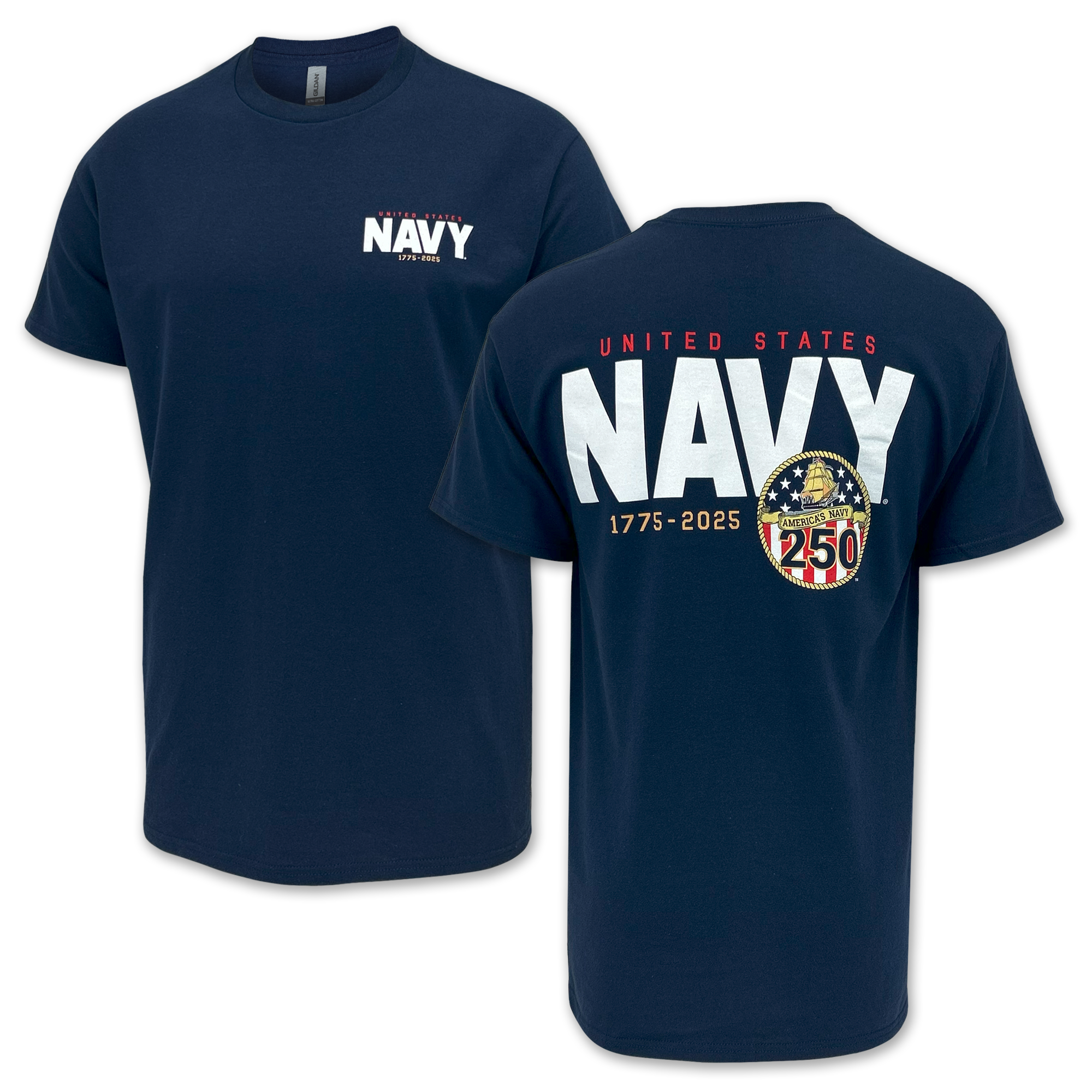 U.S. Navy 250th Anniversary T-Shirt (Navy) – Armed Forces Gear