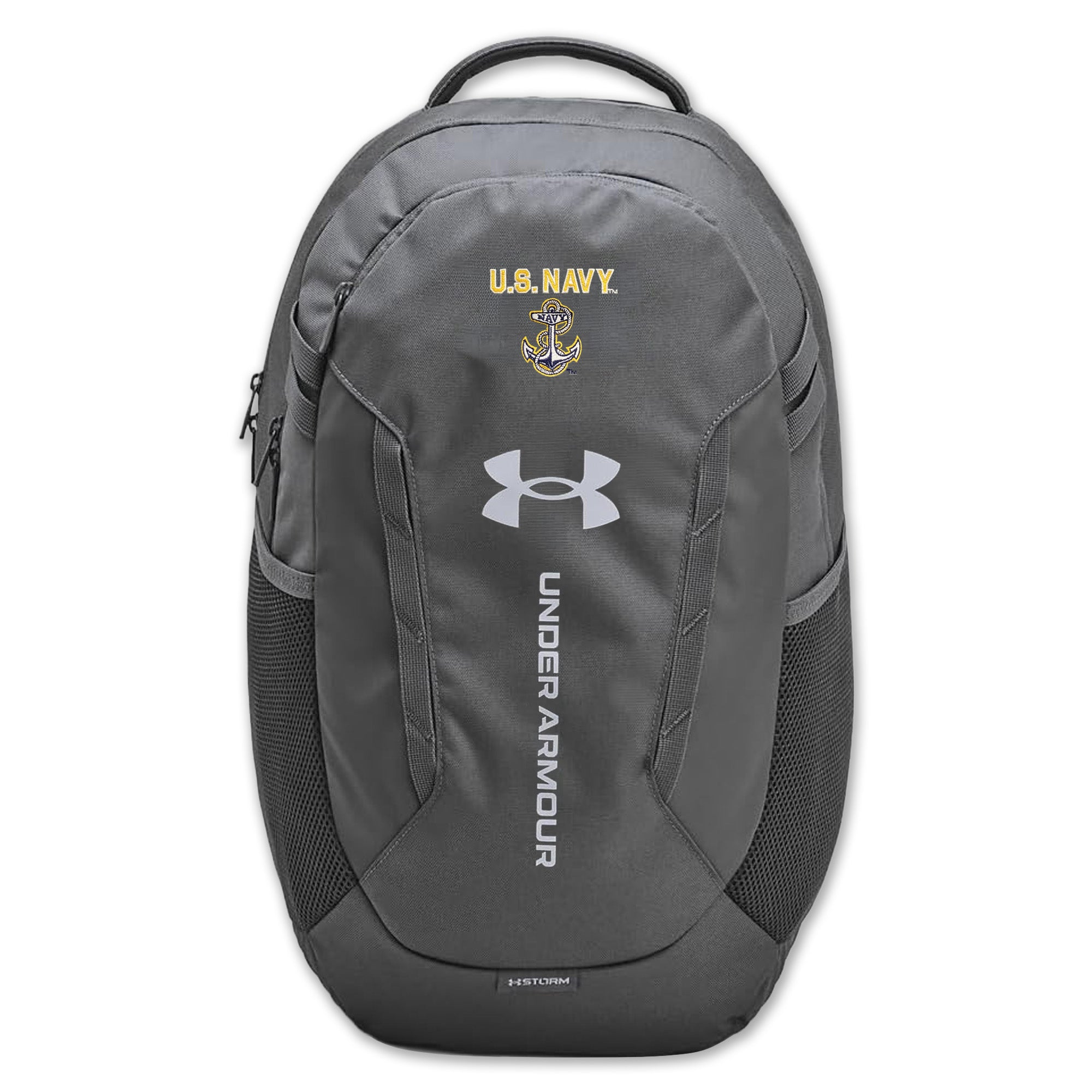 U.S. Navy Anchor Under Armour Hustle 6.0 Backpack (Grey) – Armed