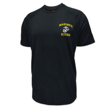 Load image into Gallery viewer, Marines Under Armour Left Chest EGA Veteran Tech T-Shirt (Black)