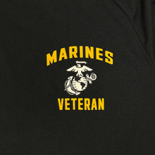 Load image into Gallery viewer, Marines Under Armour Left Chest EGA Veteran Tech T-Shirt (Black)