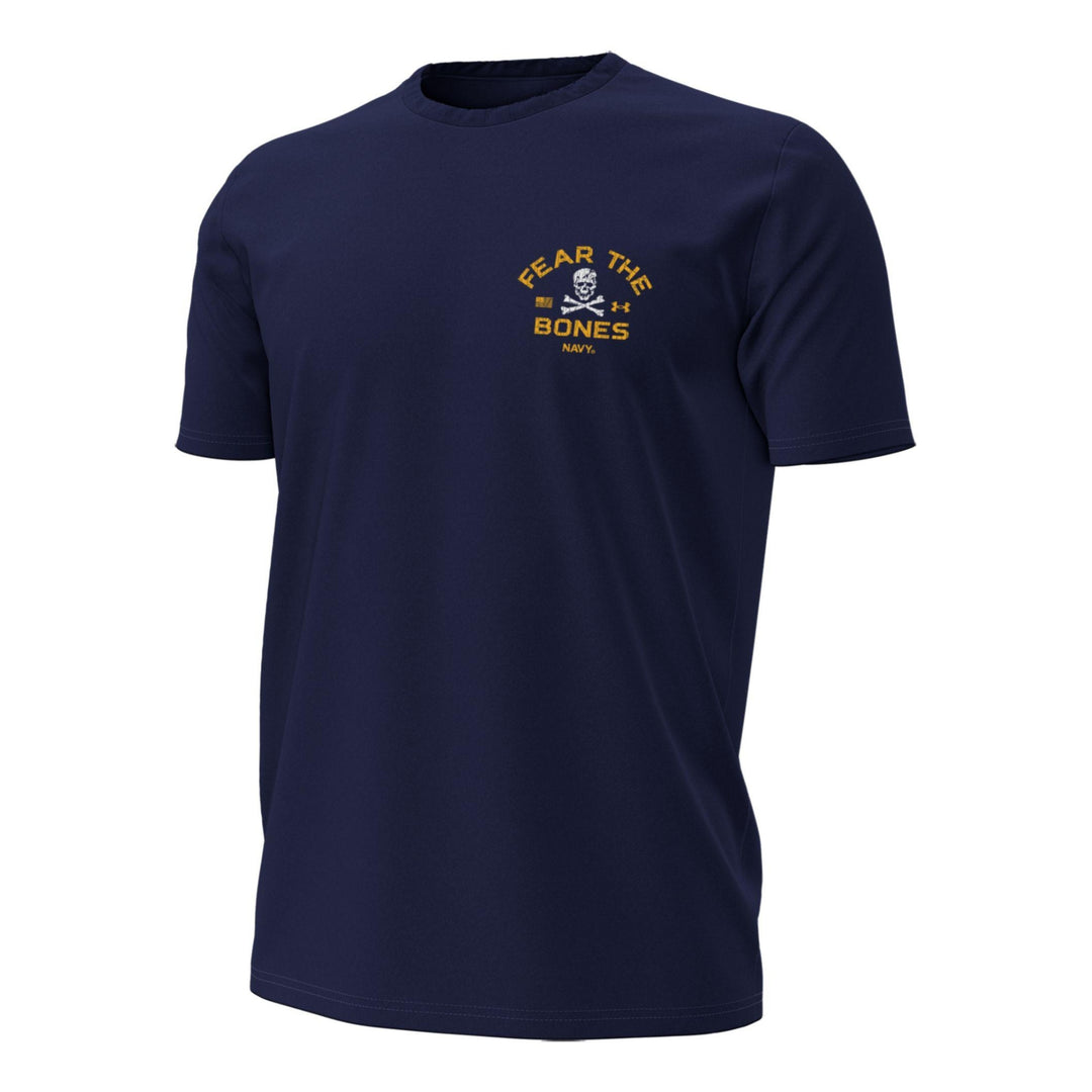 Navy Under Armour 2-Sided Fear the Bones T-Shirt (Navy)