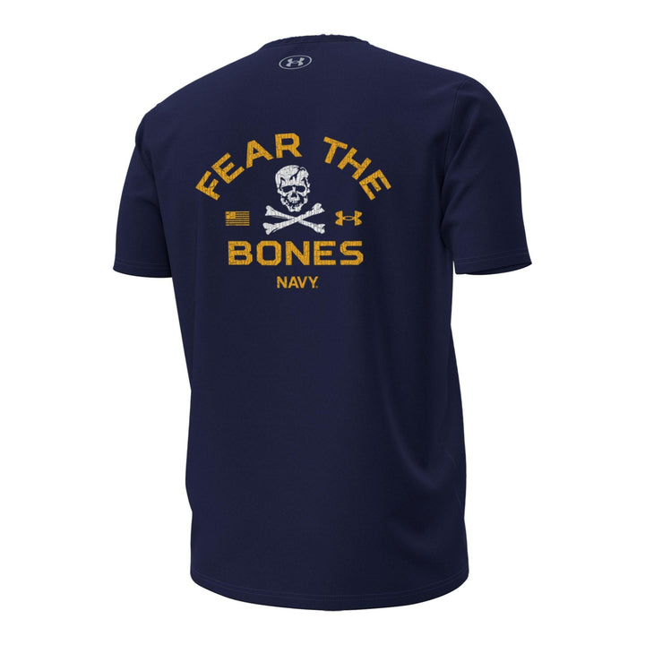 Navy Under Armour 2-Sided Fear the Bones T-Shirt (Navy)