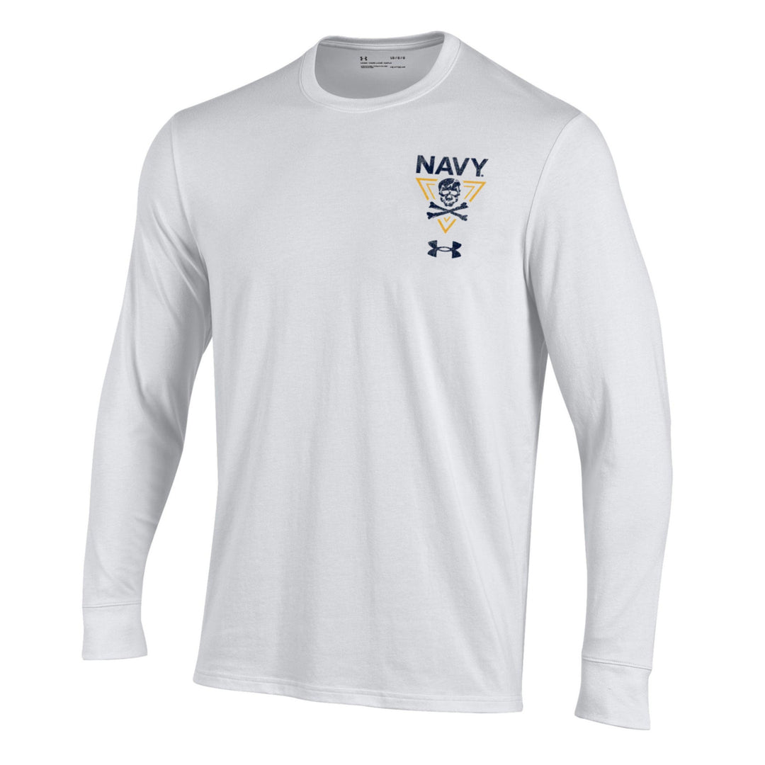 Navy Under Armour 2-Sided Fear the Bones Long Sleeve T-Shirt (White)