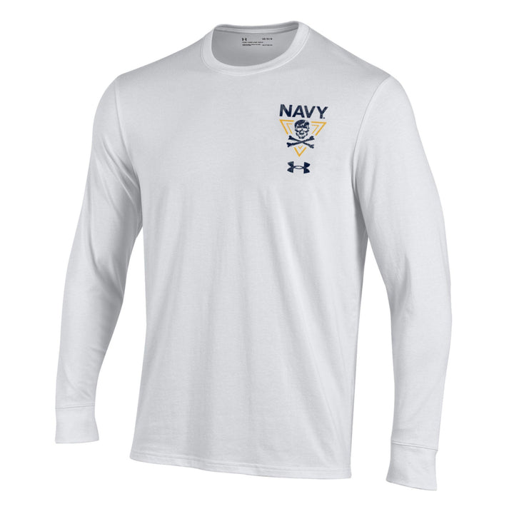 Navy Under Armour 2-Sided Fear the Bones Long Sleeve T-Shirt (White)