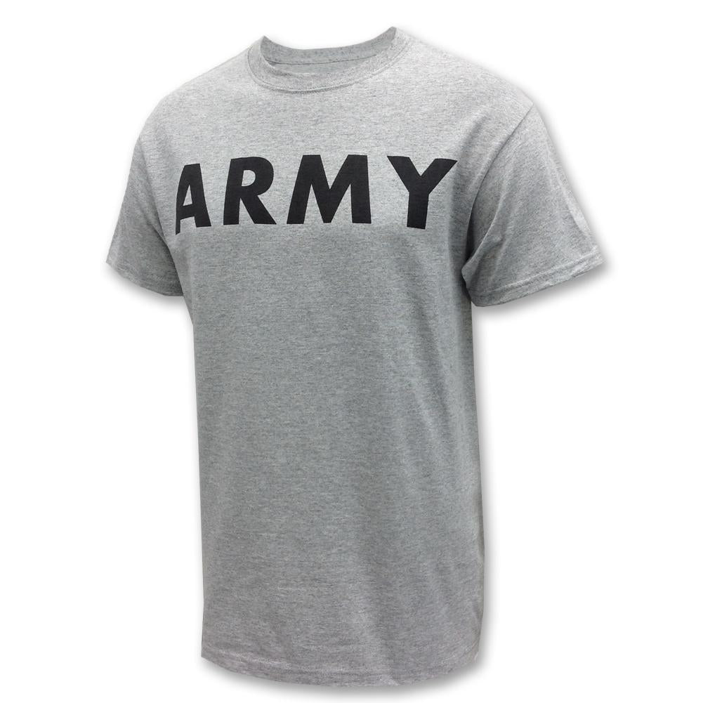 gear brand clothing Army Gear: Army Logo Core T-Shirt in Grey LG
