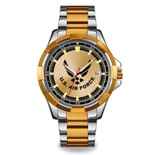 Load image into Gallery viewer, Air Force Wings Two Tone Watch (silver/gold)