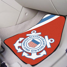 Load image into Gallery viewer, U.S. Coast Guard 2-pc Carpet Car Mat Set