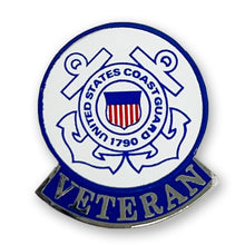 Load image into Gallery viewer, U.S. Coast Guard Veteran Lapel Pin