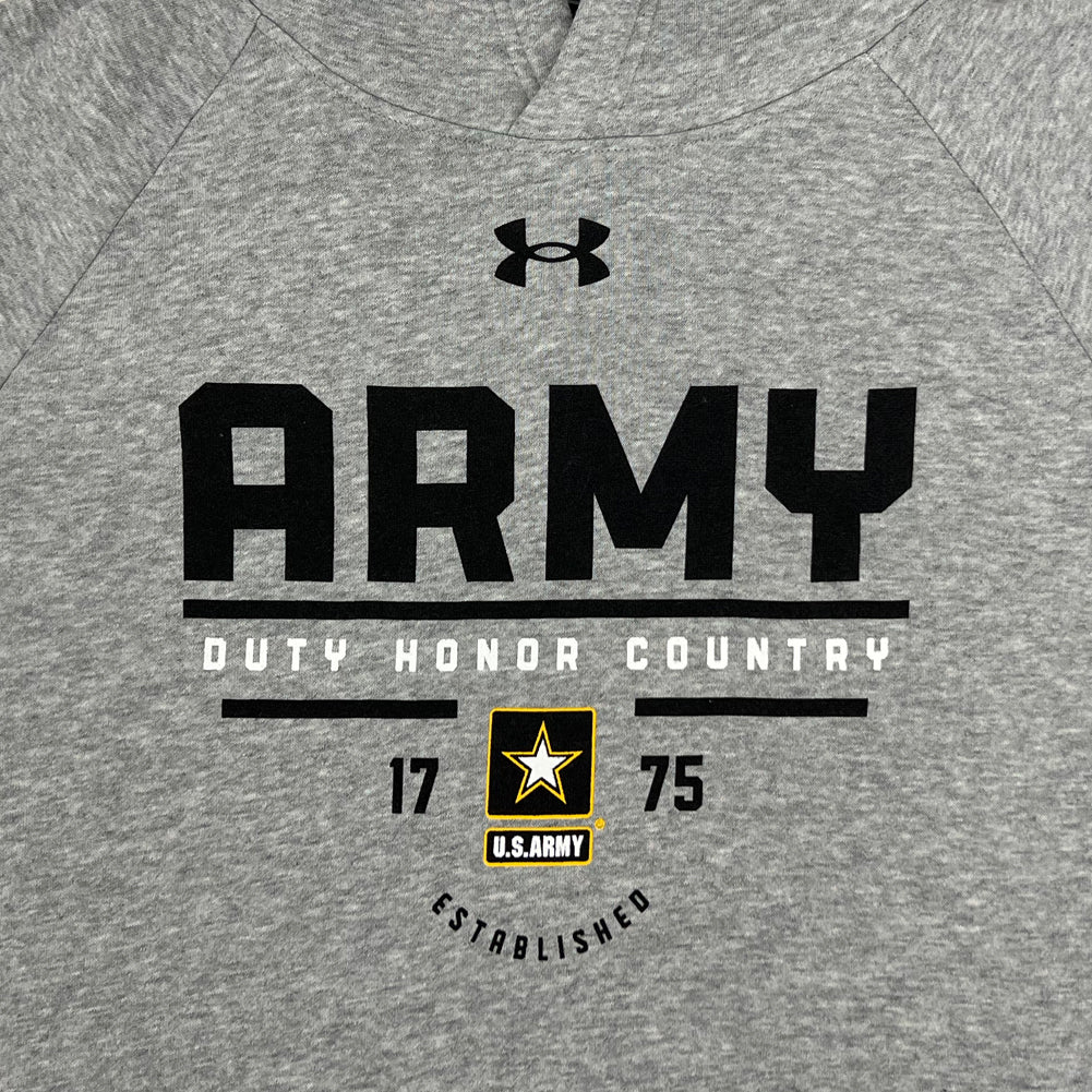 Army Under Armour Duty Honor Country All Day Fleece Hood Heather