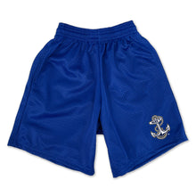 Load image into Gallery viewer, Navy Youth Anchor Logo Mesh Shorts