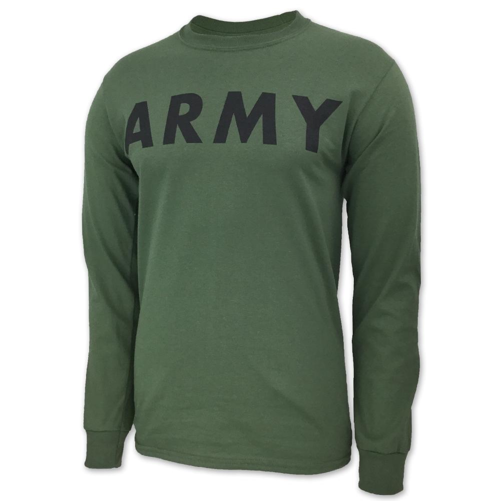 Elesomo Women's V-Neck Long Sleeve T-Shirt – 100% Cotton Basic Top, Army Green, Size XL