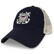 Load image into Gallery viewer, COAST GUARD SEAL TRUCKER HAT (NAVY) 5