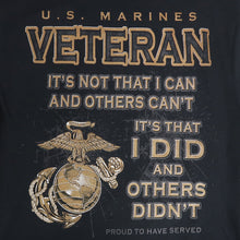 Load image into Gallery viewer, MARINES VETERAN I DID T-SHIRT (BLACK) 1