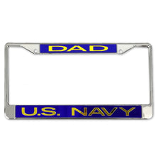 Load image into Gallery viewer, NAVY DAD LICENSE PLATE FRAME 3