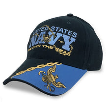 Load image into Gallery viewer, NAVY OWN THE SEAS HAT 3