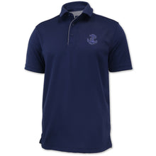 Load image into Gallery viewer, NAVY TONAL ANCHOR UNDER ARMOUR TECH POLO (NAVY) 4