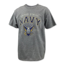 Load image into Gallery viewer, NAVY YOUTH EAGLE EST. 1775 T-SHIRT (GREY) 1