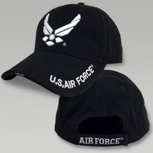 Load image into Gallery viewer, US AIRFORCE 3D HAT BLACK