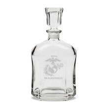 Load image into Gallery viewer, Marines EGA 23.75oz Crystal Whiskey Decanter