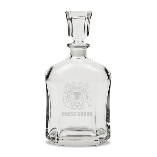 Coast Guard Seal 23.75oz Crystal Whiskey Decanter*