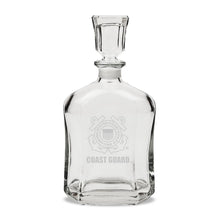Load image into Gallery viewer, Coast Guard Seal 23.75oz Crystal Whiskey Decanter