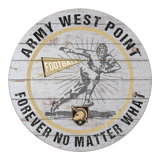 Throwback Weathered Circle West Point Black Knights (20x20)