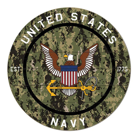 Navy Green Digi Camo Circle Sign (20x20)