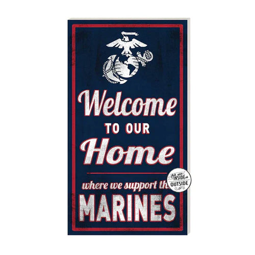 Indoor Outdoor Sign Welcome to Our Home Marines (11x20)*