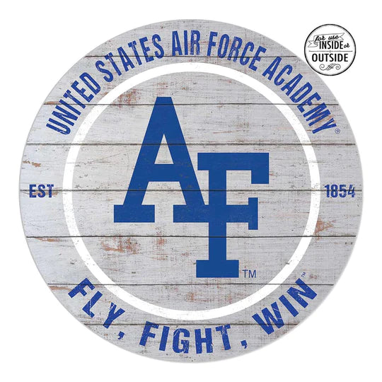 Indoor Outdoor Weathered Circle Air Force Academy Falcons (20x20)