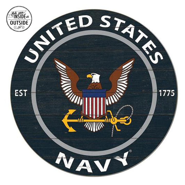 United States Navy Indoor/Outdoor Colored Circle Sign (20 inch diameter)*