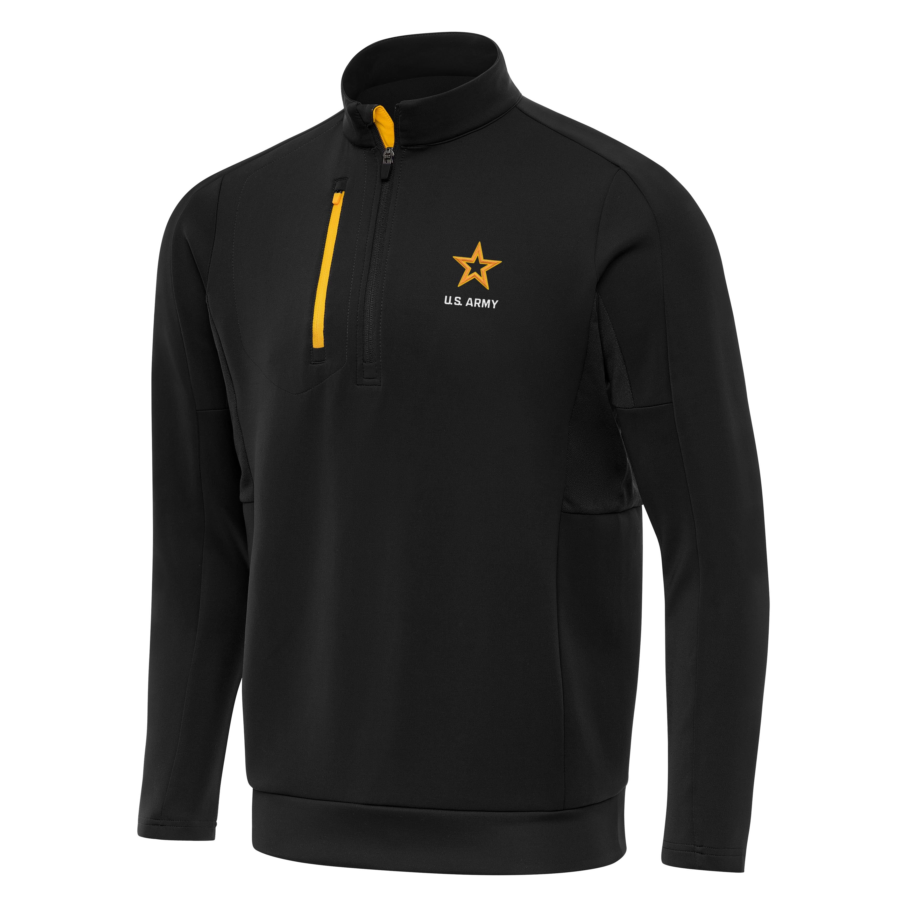 U.S. Army Men's Generation 1/4 Zip Pullover (Black/Gold)* – Armed ...
