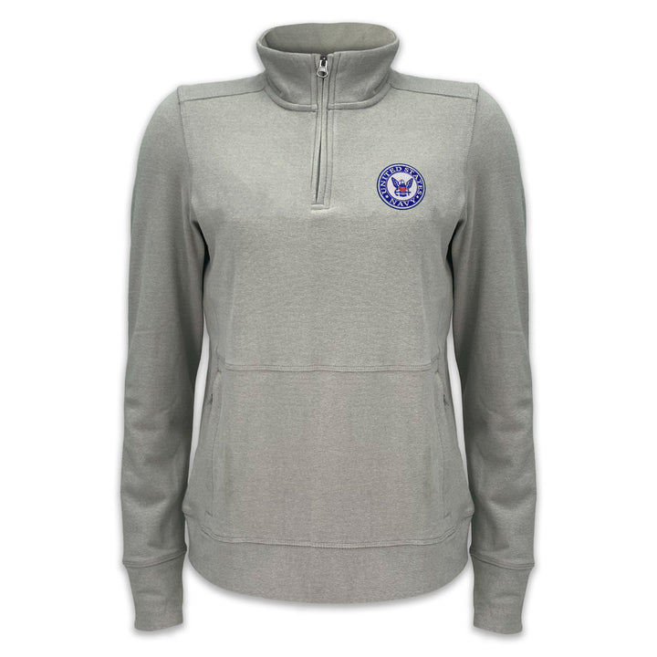 Navy Ladies Crush 1/4 Zip Pullover (Grey)