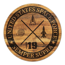 Load image into Gallery viewer, United States Space Force Logo Sign 2 (12x12)