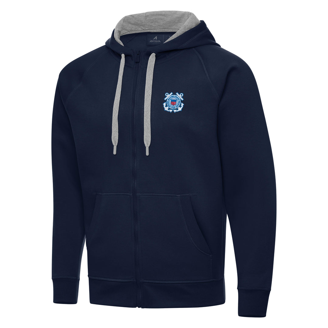 U.S. Coast Guard Men's Victory Full Zip Hood Tall (Navy)*
