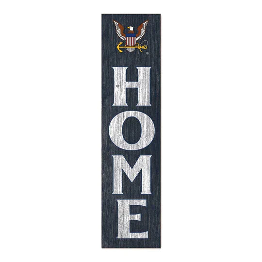 Leaning Sign Home Navy (11x46)*