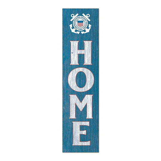 Leaning Sign Home Coast Guard (11x46)
