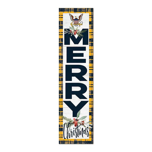 Navy Merry Christmas Sign (11x46)*