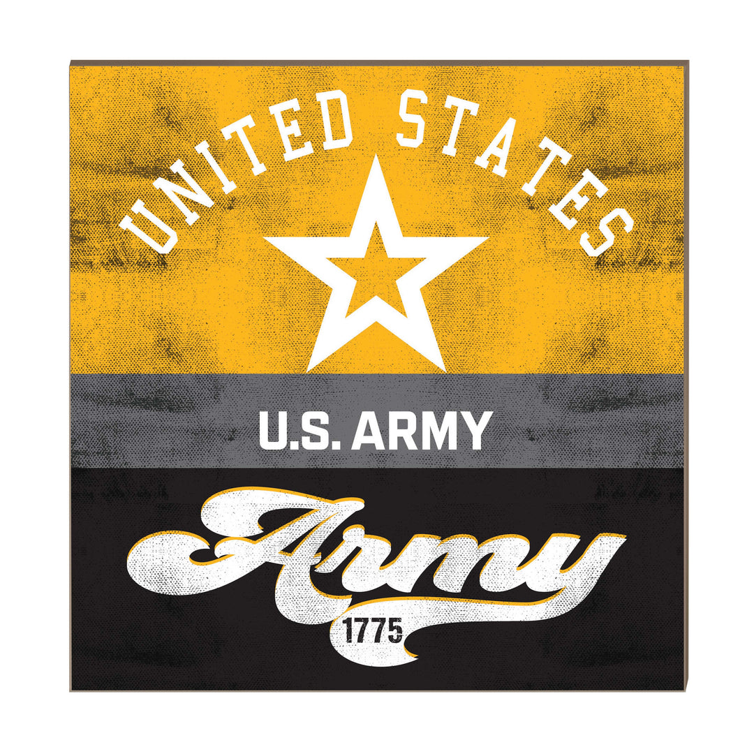 Army Star 10x10 Retro Multi Color Sign*