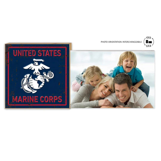 Marines Faux Rusted Floating Picture Frame