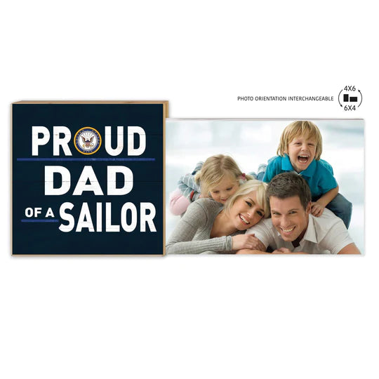 Navy Floating Picture Frame Military Proud Dad