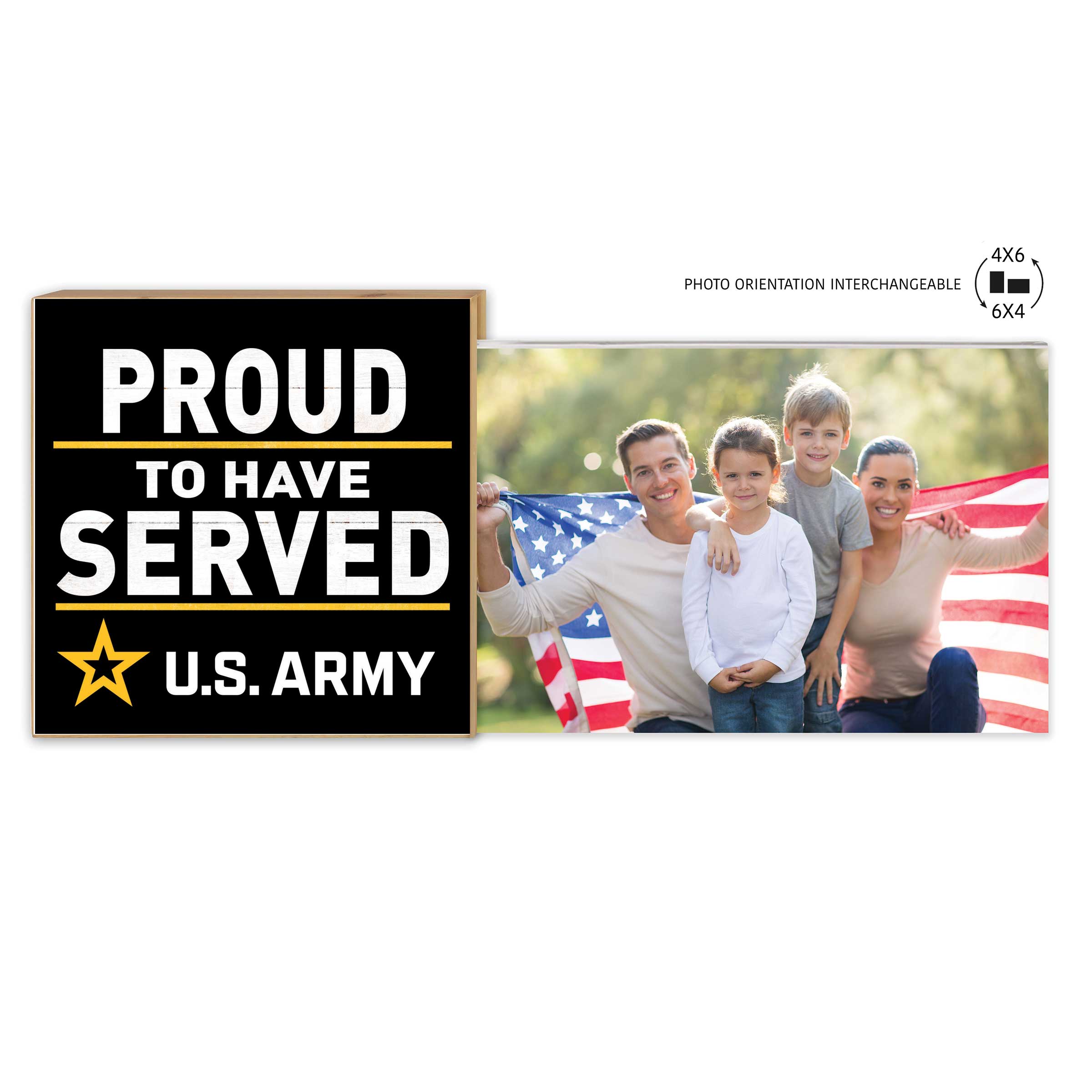 Army Proud to Serve Floating Picture Frame