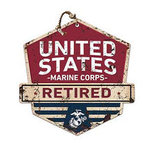 Load image into Gallery viewer, Rustic Badge Retired Sign Marines*